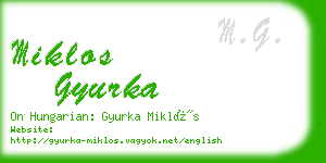 miklos gyurka business card